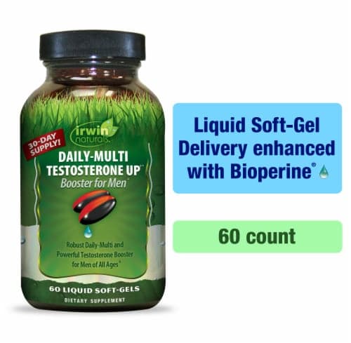 Irwin Naturals Booster For Men, Daily-Multi Testosterone Up, Liquid Soft-Gels