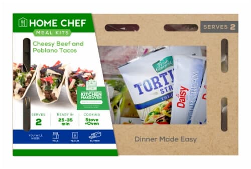 Home Chef Value Kit Cheesy Beef And Poblano Tacos
