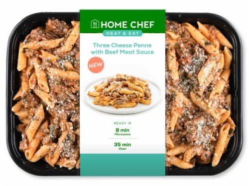 Home Chef Three Cheese Penne With Meat Sauce