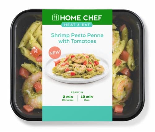 Home Chef Heat And Eat Shrimp Pesto Penne With Tomatoes