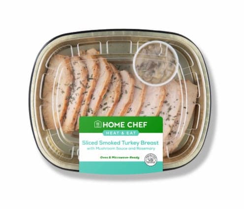 Home Chef Heat & Eat Sliced Smoked Turkey Breast With Mushroom Sauce And Rosemary