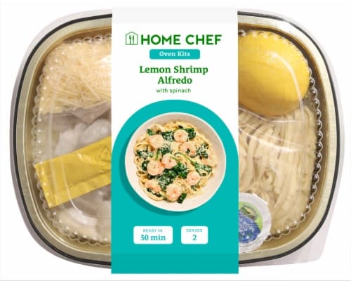 Home Chef Oven Kit Florentine Shrimp Alfredo With Lemon