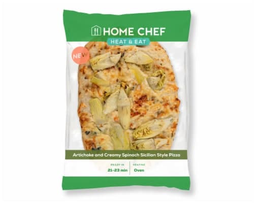 Home Chef Heat & Eat Artichoke And Creamy Spinach Sicilian Style Pizza