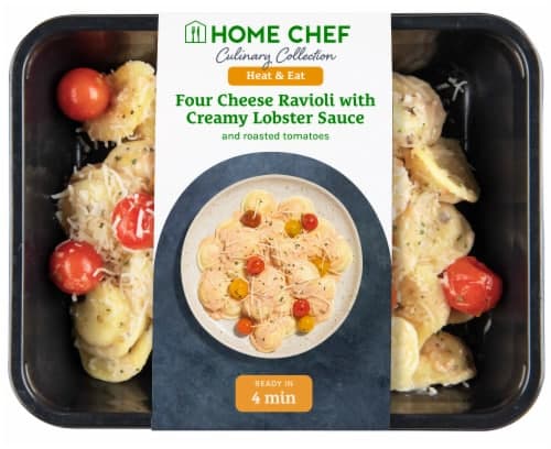 Home Chef Heat And Eat Culinary Collection Four Cheese Ravioli With Creamy Lobster Sauce