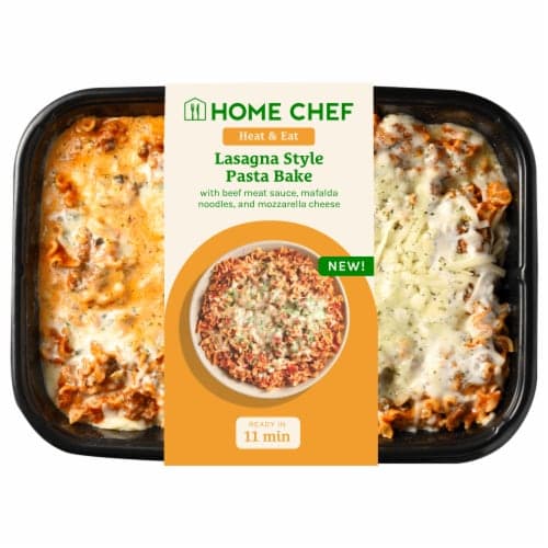 Home Chef Heat & Eat Lasagna Style Pasta Bake With Beef Meat Sauce
