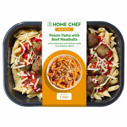 Home Chef Heat & Eat Penne Pasta With Beef Meatballs