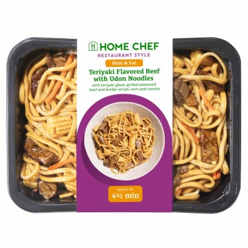 Home Chef Heat And Eat Teriyaki Flavored Beef With Udon Noodles