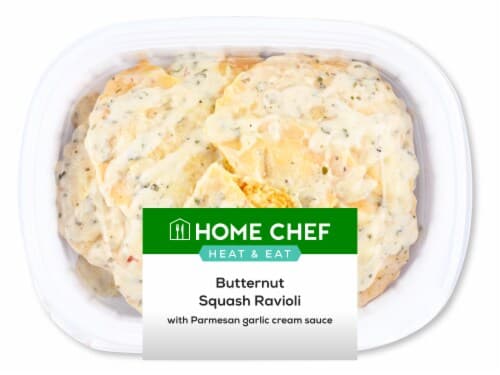 Home Chef Heat & Eat Butternut Squash Ravioli With Parmesan Garlic Cream Sauce