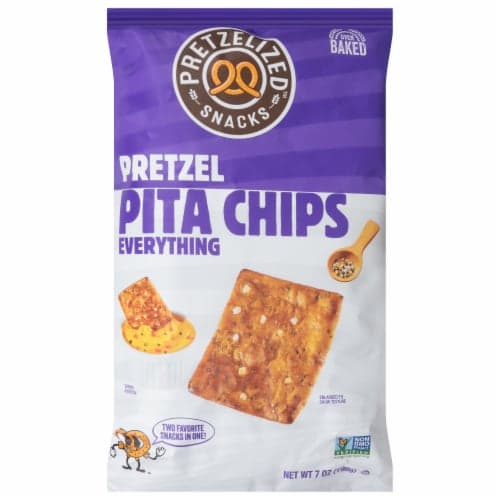 Pretzelized Snacks Everything Pita Chips Pretzels Bag