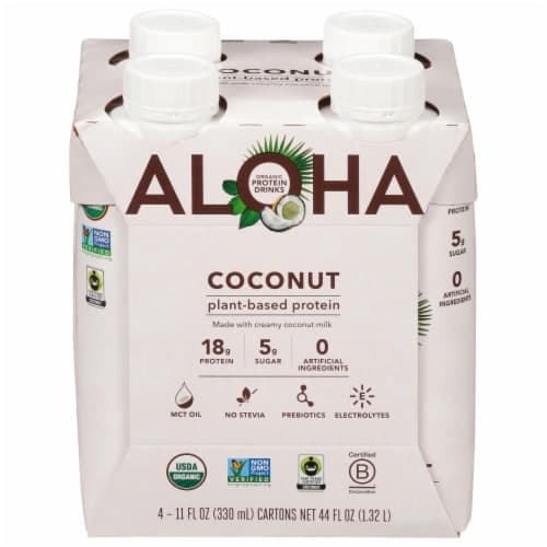 Aloha Organic Coconut Plant-Based Protein Drinks