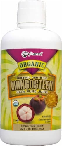 Vitacost Organic Certified Mangosteen 100% Pure Juice Dietary Supplement