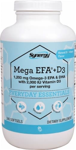 Vitacost Synergy Mega Efa + D3 Everyday Essentials Softgels