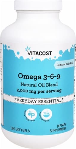 Vitacost Omega 3-6-9 Natural Oil Blend Dietary Supplement Softgels