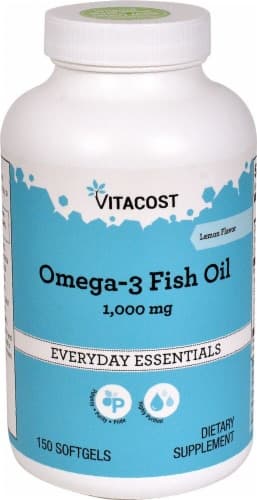 Vitacost Omega-3 Fish Oil Lemon Softgels