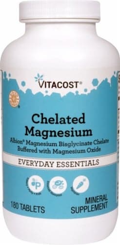 Vitacost Chelated Magnesium Albion Magnesium Bisglycinate Chelate With Magnesium Oxide