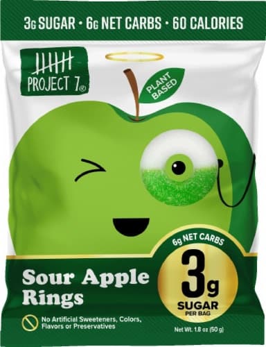 Project 7 Plant Based Sour Apple Rings