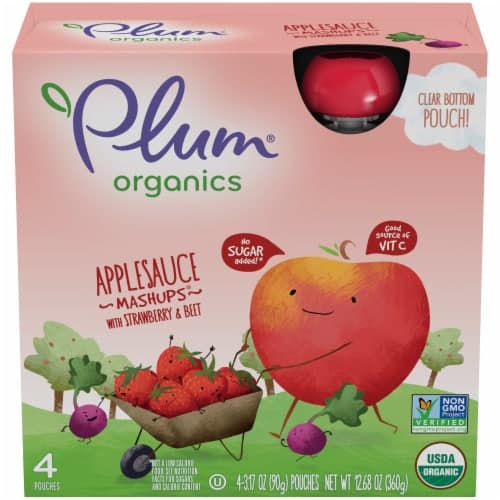 Plum Organics Mashups Strawberry And Beet Applesauce