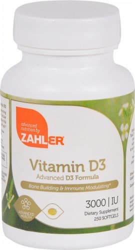 Zahler Vitamin D3 Softgels 3000Iu