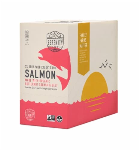 Serenity Kids Wild Caught Coho Salmon With Organic Butternut Squash And Beet Baby Food Pouches