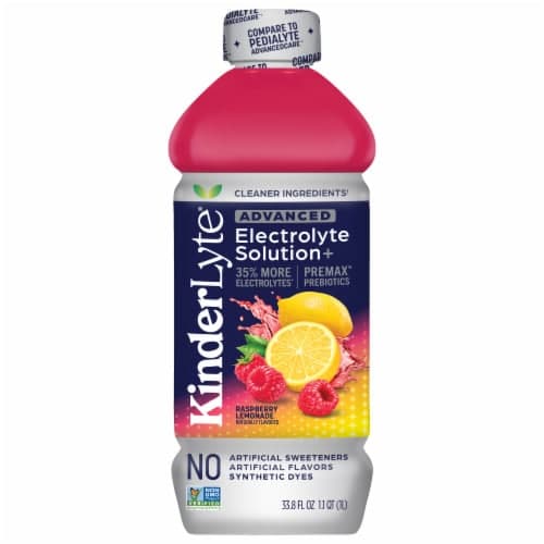 Kinderlyte Advanced Natural Raspberry Lemonade Electrolyte Solution Drink