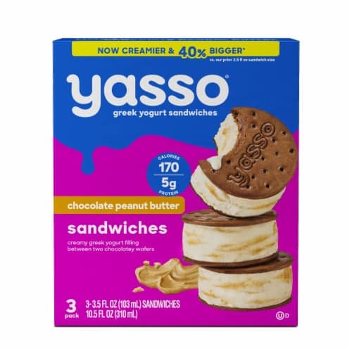 Yasso Greek Yogurt Sandwiches, Chocolate Peanut Butter