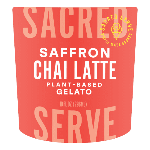 Sacred Serve Saffron Chai Latte Gelato