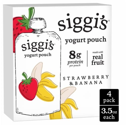 Siggi'S Strawberry Banana Kids Lowfat Yogurt Pouches