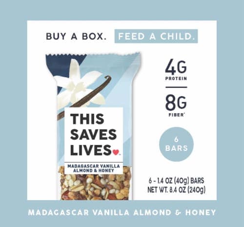 This Saves Lives Madagascar Vanilla Almond & Honey Protein Snack
