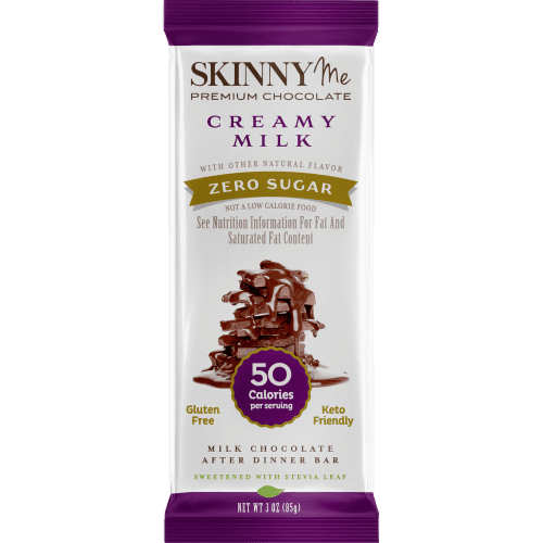 Skinnyme Zero Sugar Creamy Milk Chocolate Bar