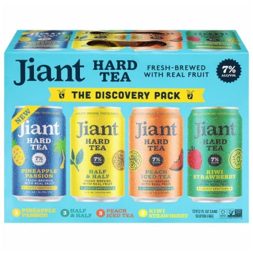 Jiant Assorted Sparkling Tea And Real Fruit Craft Brewed Hard Tea In Cans