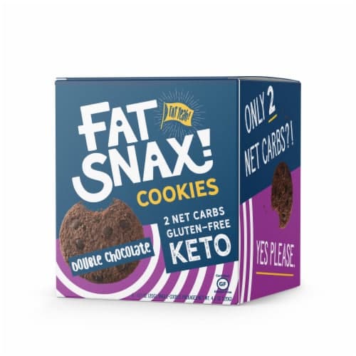 Fat Snax Double Chocolate Keto & Gluten Free Snack Cookies