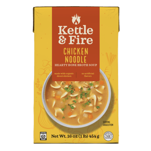 Is it Gelatin Free? Kettle & Fire Chicken Noodle Bone Broth Soup