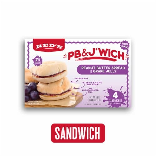 Red'S Pb&J'Wich Peanut Butter & Grape Jelly  Sandwich