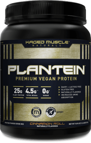 Kaged Muscle Naturals Multivitamin Plantein  Cinnamon Roll Premium Vegan Protein