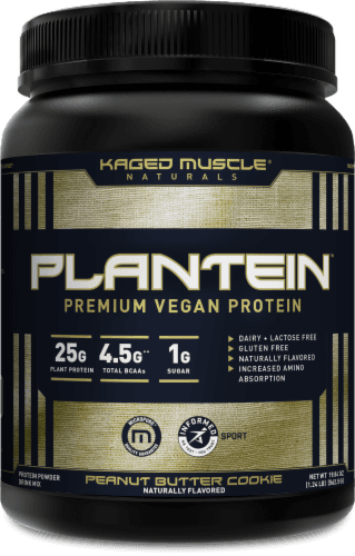 Kaged Muscle Naturals Multivitamin Plantein Peanut Butter Cookie Premium Vegan Protein