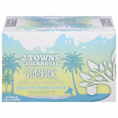2 Towns Ciderhouse Sidekick Non-Alcoholic Pacific Pineapple