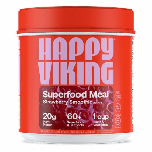 Happy Viking Superfood Meal Strawberry Smoothie Flavored