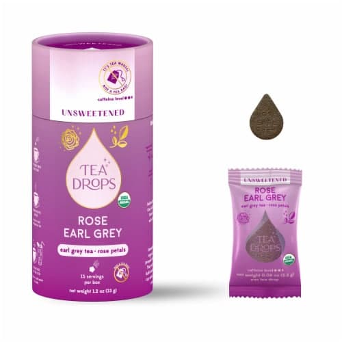 Tea Drops Organic Unsweetened Rose Earl Grey Tea