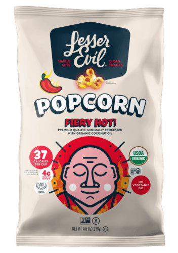 Lesserevil Fiery Hot! Organic Popcor