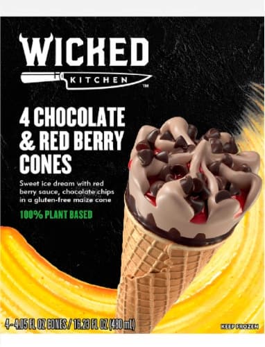 Wicked Kitchen Dairy Free Chocolate And Red Berry  Dessert Cones