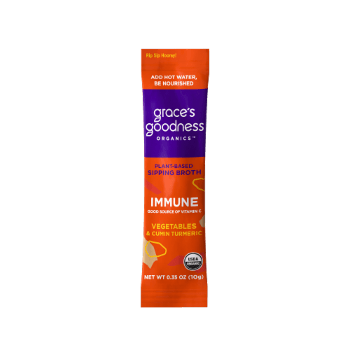 Grace'S Goodness Organics Immune Vegetables & Cumin Turmeric Plant-Based Sipping Broth