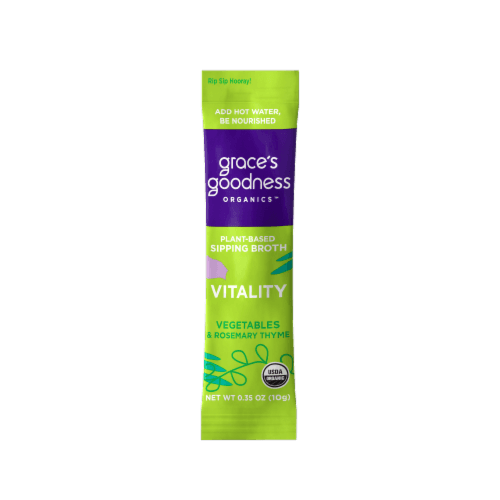Grace'S Goodness Organics Vitality Vegetables & Rosemary Thyme Plant-Based Sipping Broth