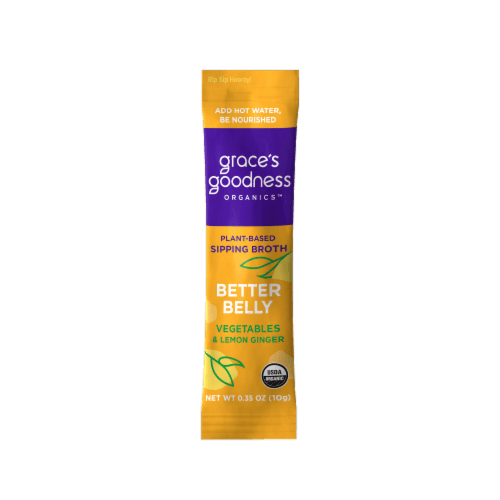 Grace'S Goodness Organics Better Belly Vegetables & Lemon Ginger Plant-Based Sipping Broth