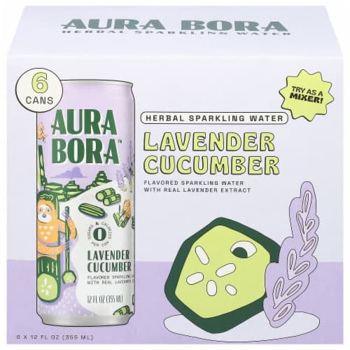 Aura Bora Lavender Cucumber Sparkling Water