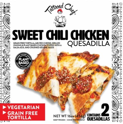 Tattooed Chef Plant Based Sweet Chili Chicken Quesadilla