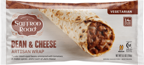 Saffron Road Bean And Cheese Vegetarian  Burrito Artisan Wrap