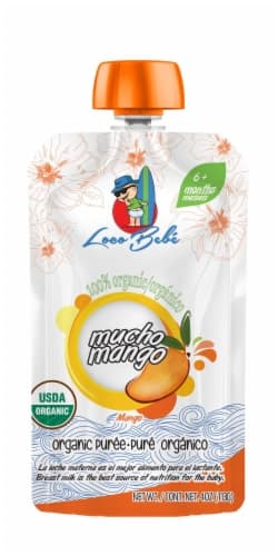 Loco Bebe Mucho Mango Organic Stage 1 Baby Food Pouches