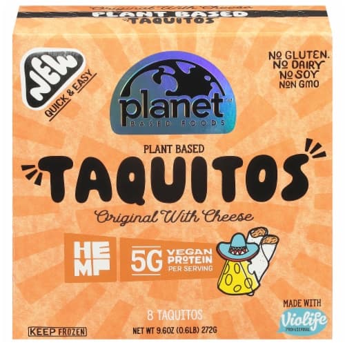 Planet Based Foods Hemp Vegan Original Taquito With Cheese