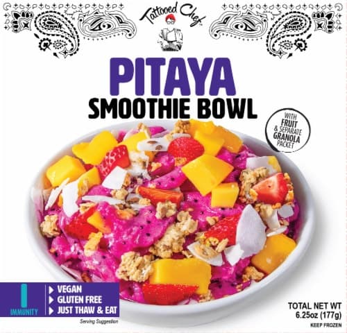 Tattooed Chef Dragon Fruit Smoothie Bowl