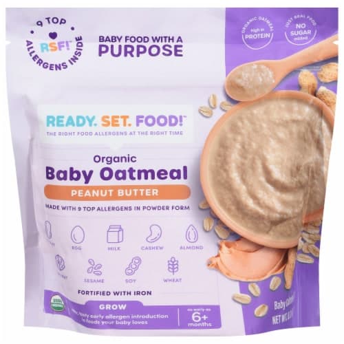 Ready Set Food! Peanut Butter Organic Baby Oatmeal